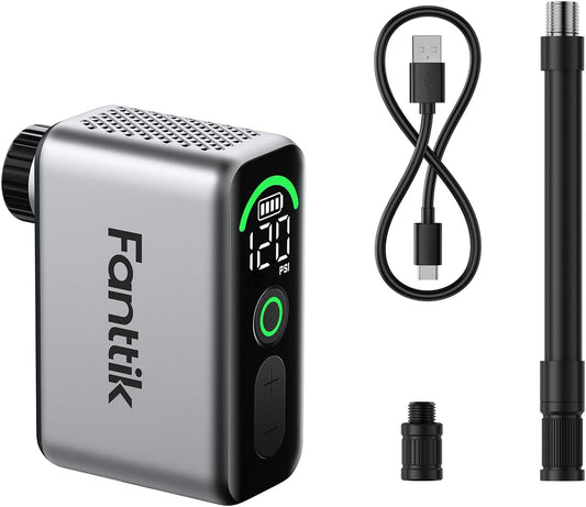 X10 Ace Tiny Electric Bike Pump – 120 PSI, Fast Inflation, Auto Stop & Digital Display