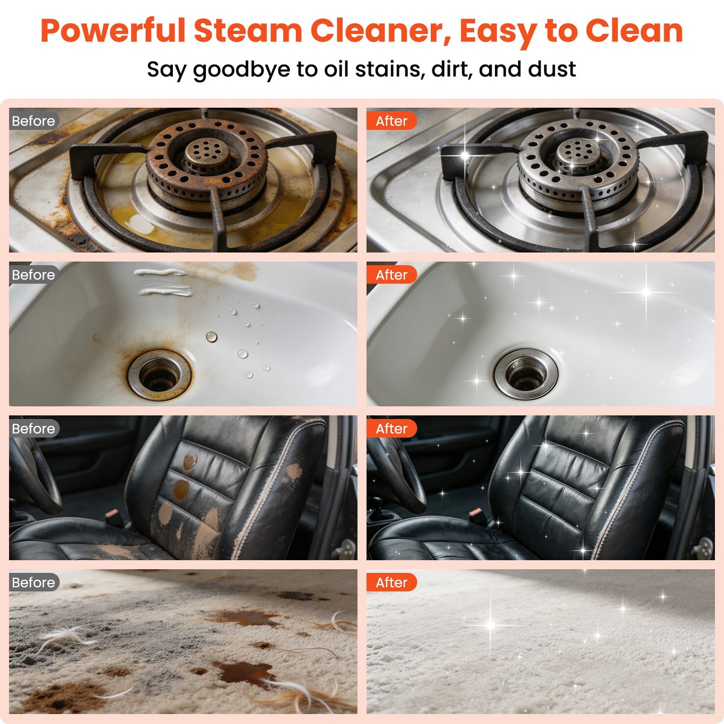 2500W High-Pressure Handheld Steam Cleaner