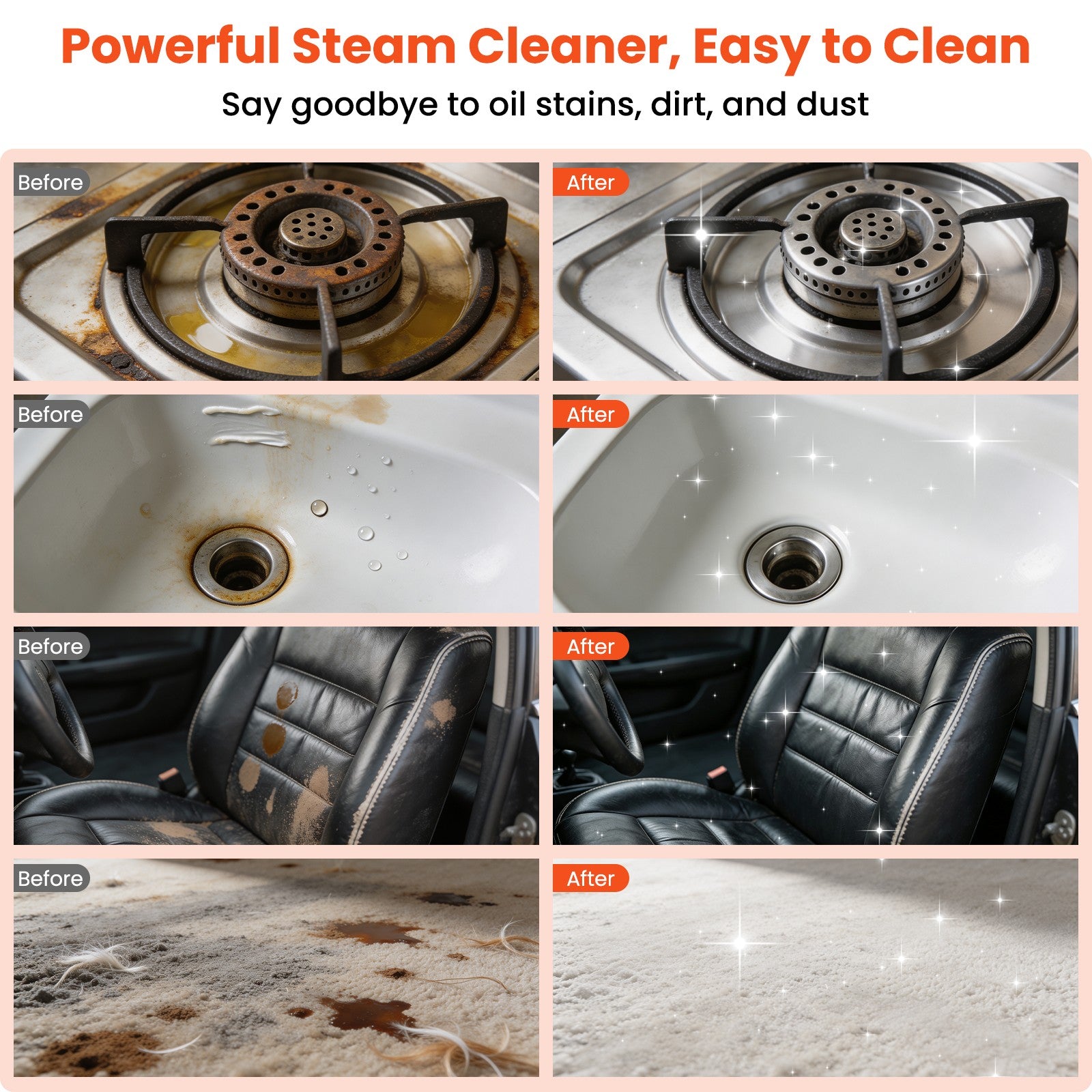 2500W High-Pressure Handheld Steam Cleaner