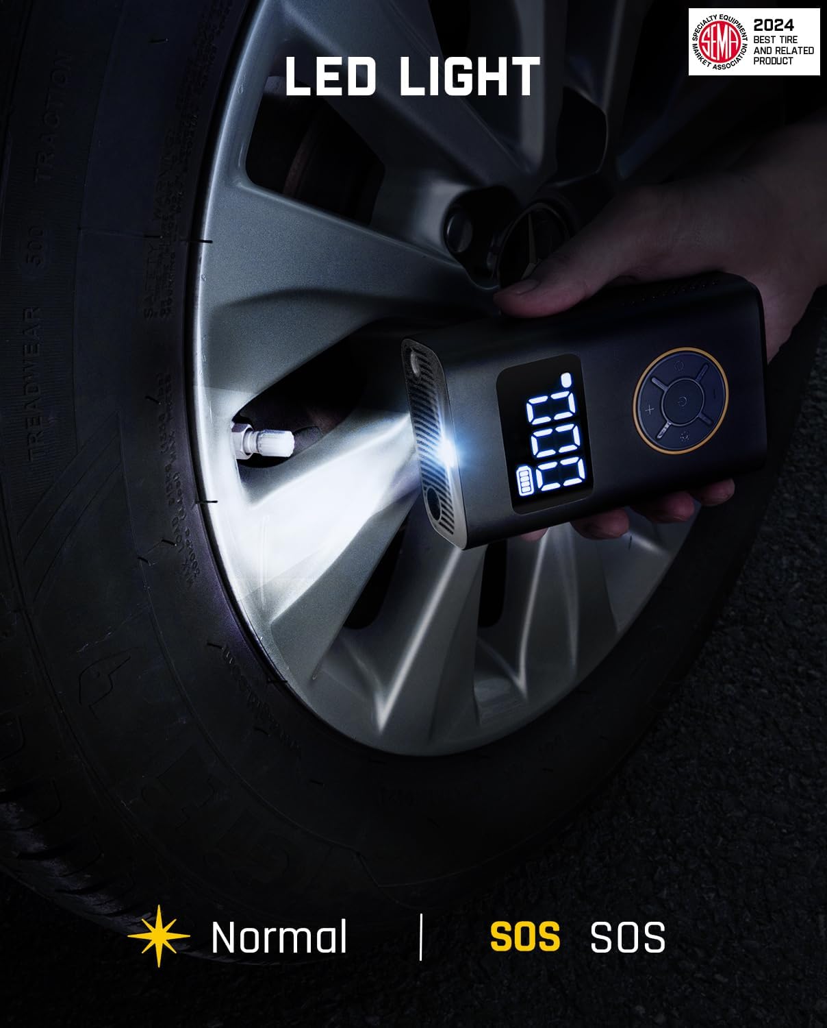 X9 Pro Portable Tire Inflator – 150 PSI, Fast Inflation, Digital Pressure Gauge & Auto Shut-Off