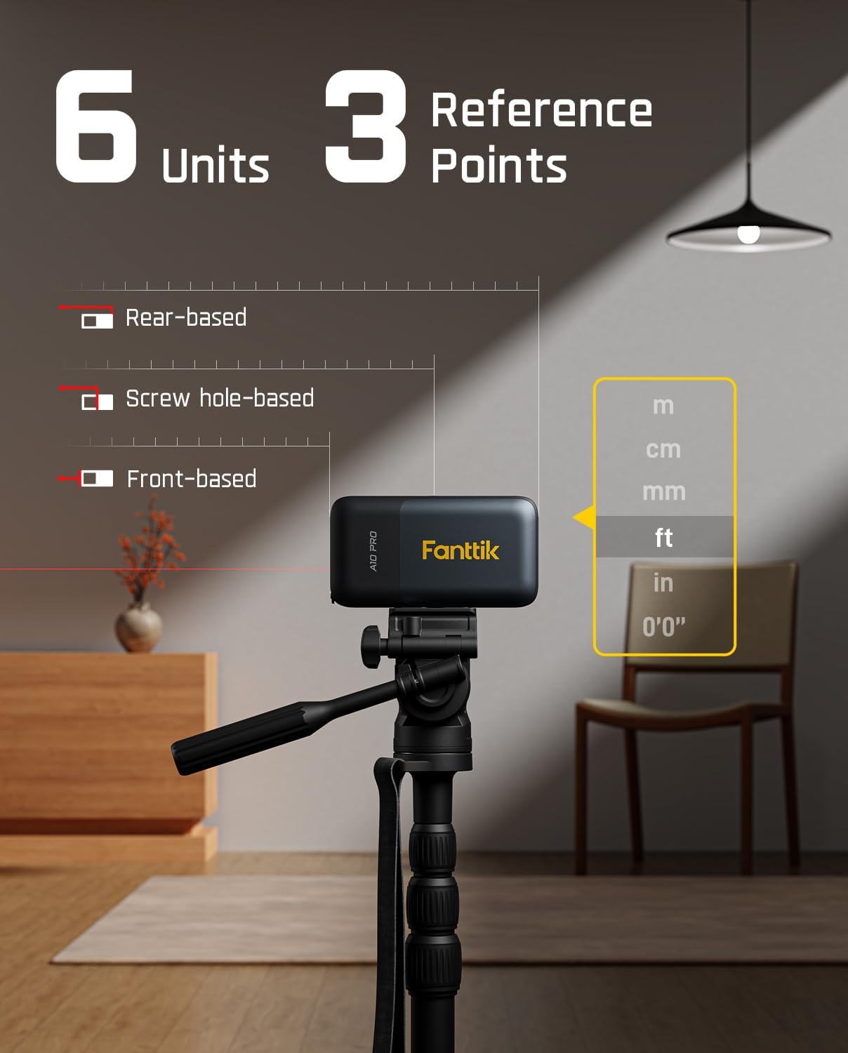 A10 Pro 2-in-1 Digital Laser Tape Measure – 165 ft Laser, 9.8 ft Tape, HD IPS Display