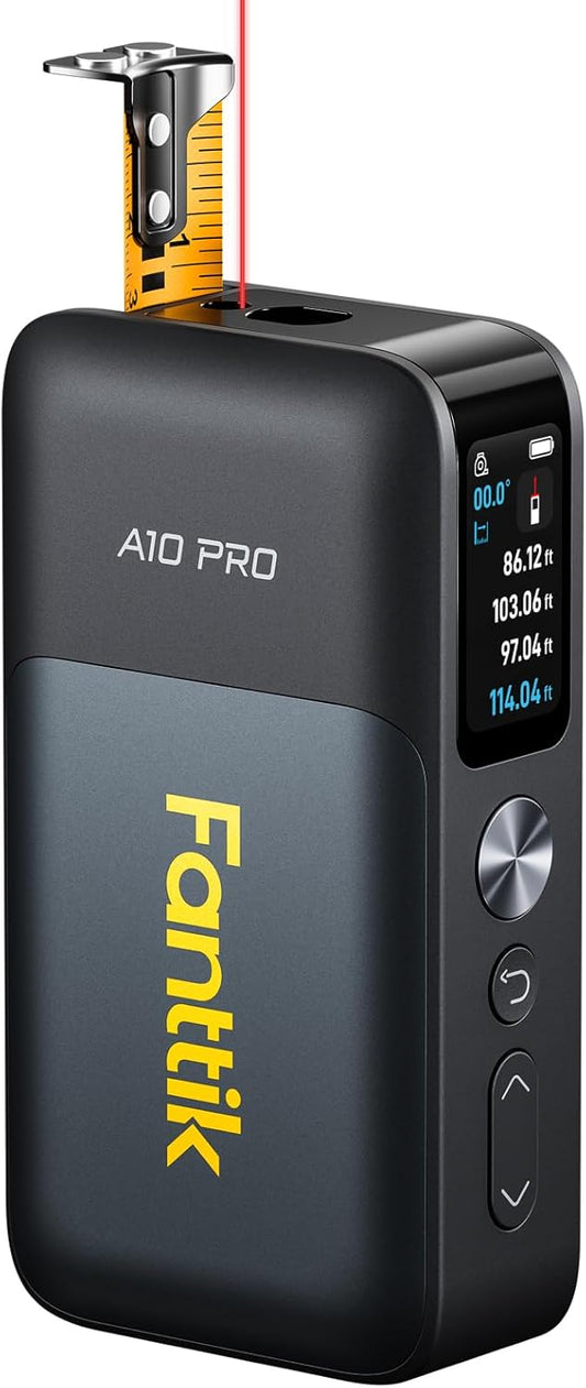A10 Pro 2-in-1 Digital Laser Tape Measure – 165 ft Laser, 9.8 ft Tape, HD IPS Display