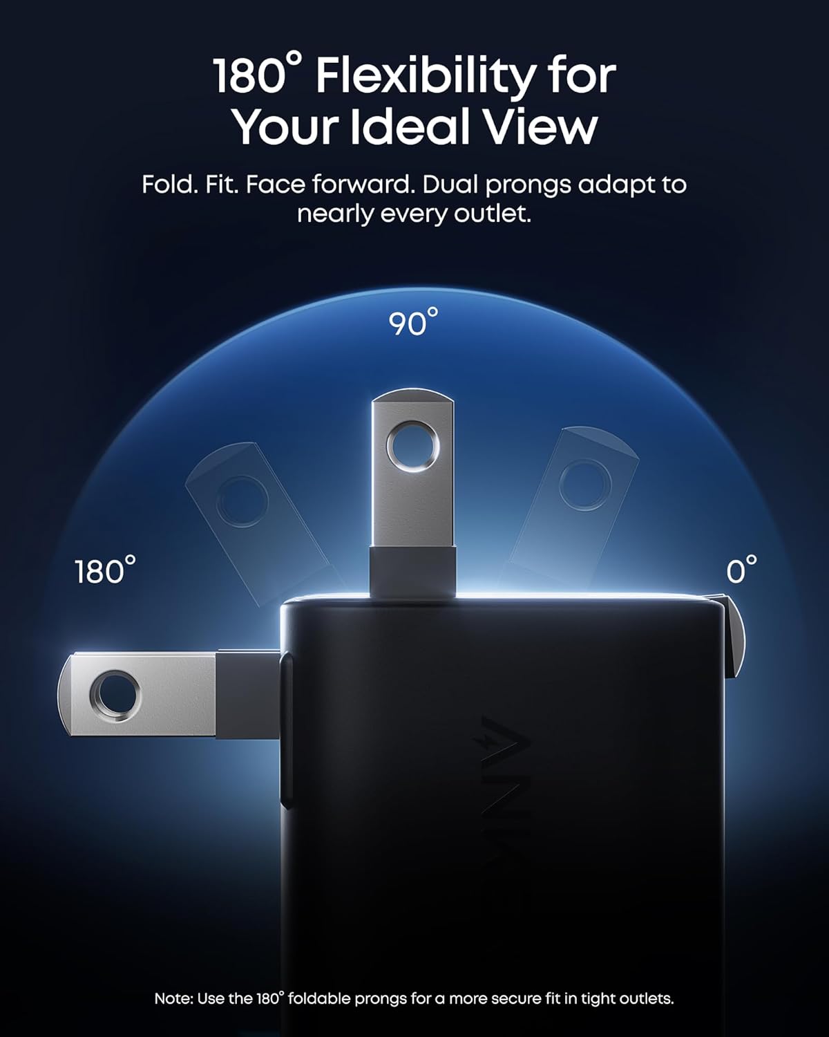 Anker Nano 45W USB-C Charger with Smart Display & Foldable Plug