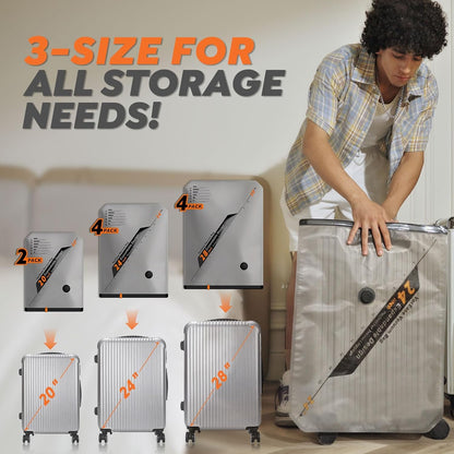 Rechargeable Vacuum Pump with 15 Vacuum Storage Bags – Compact Space-Saving Organizer for Home & Travel