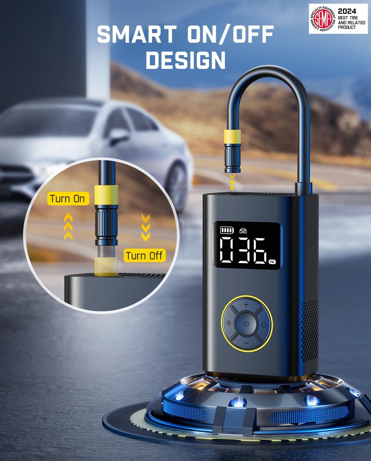 X9 Pro Portable Tire Inflator – 150 PSI, Fast Inflation, Digital Pressure Gauge & Auto Shut-Off