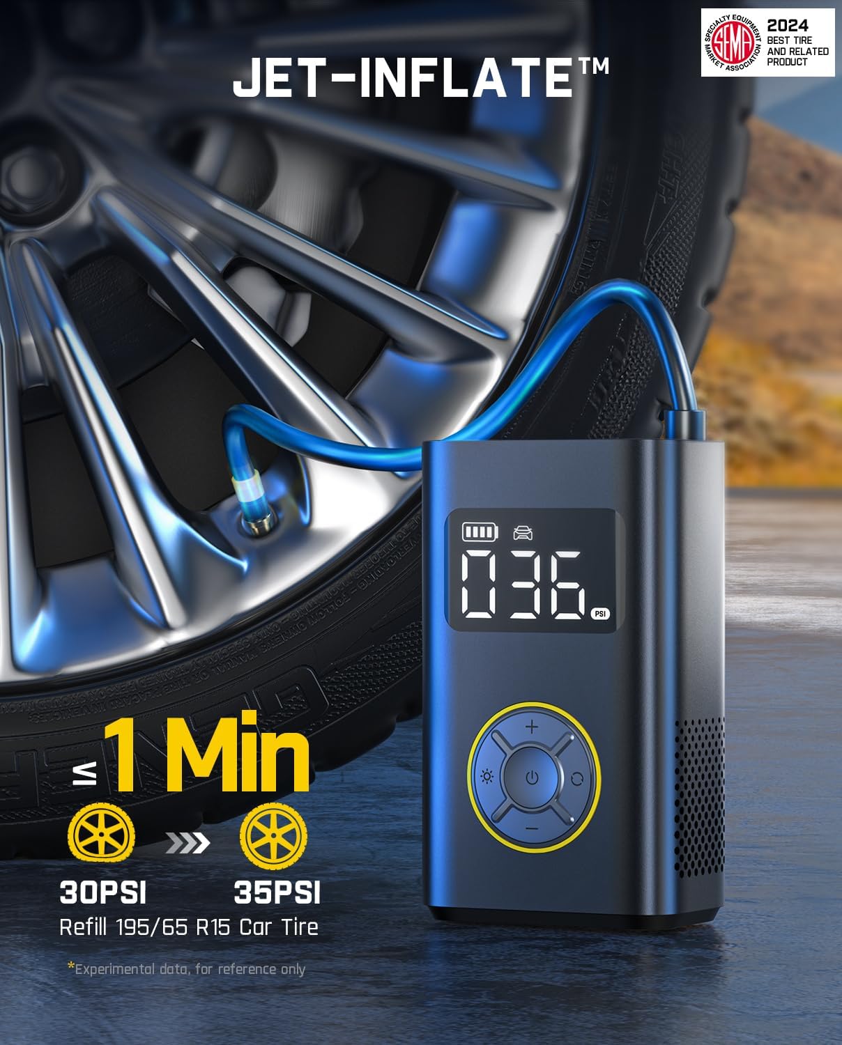 X9 Pro Portable Tire Inflator – 150 PSI, Fast Inflation, Digital Pressure Gauge & Auto Shut-Off