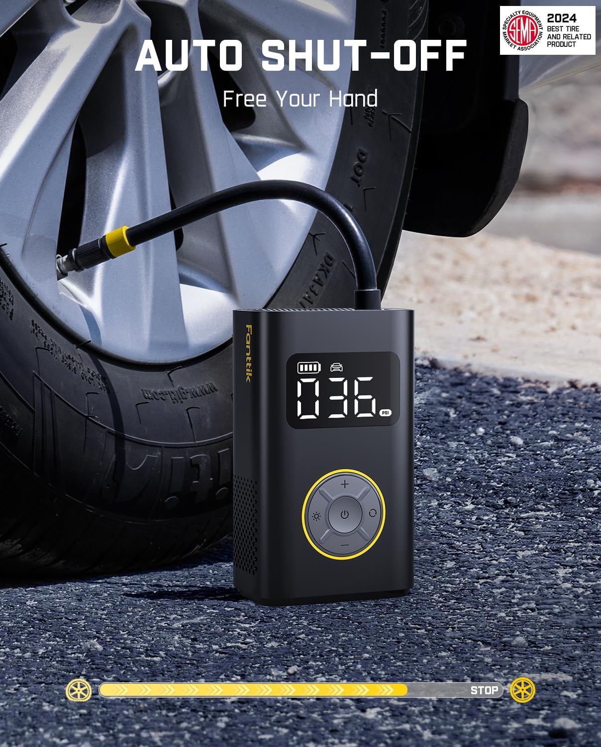 X9 Pro Portable Tire Inflator – 150 PSI, Fast Inflation, Digital Pressure Gauge & Auto Shut-Off