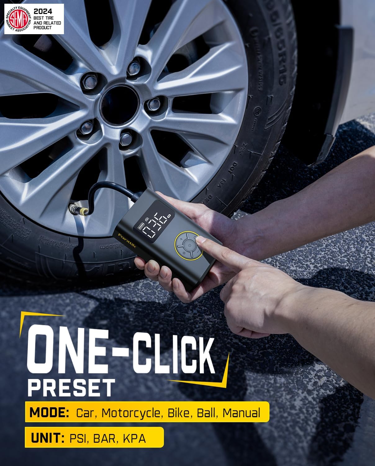 X9 Pro Portable Tire Inflator – 150 PSI, Fast Inflation, Digital Pressure Gauge & Auto Shut-Off