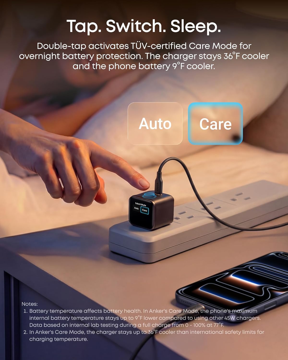 Anker Nano 45W USB-C Charger with Smart Display & Foldable Plug