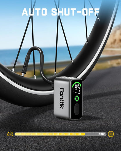X10 Ace Tiny Electric Bike Pump – 120 PSI, Fast Inflation, Auto Stop & Digital Display